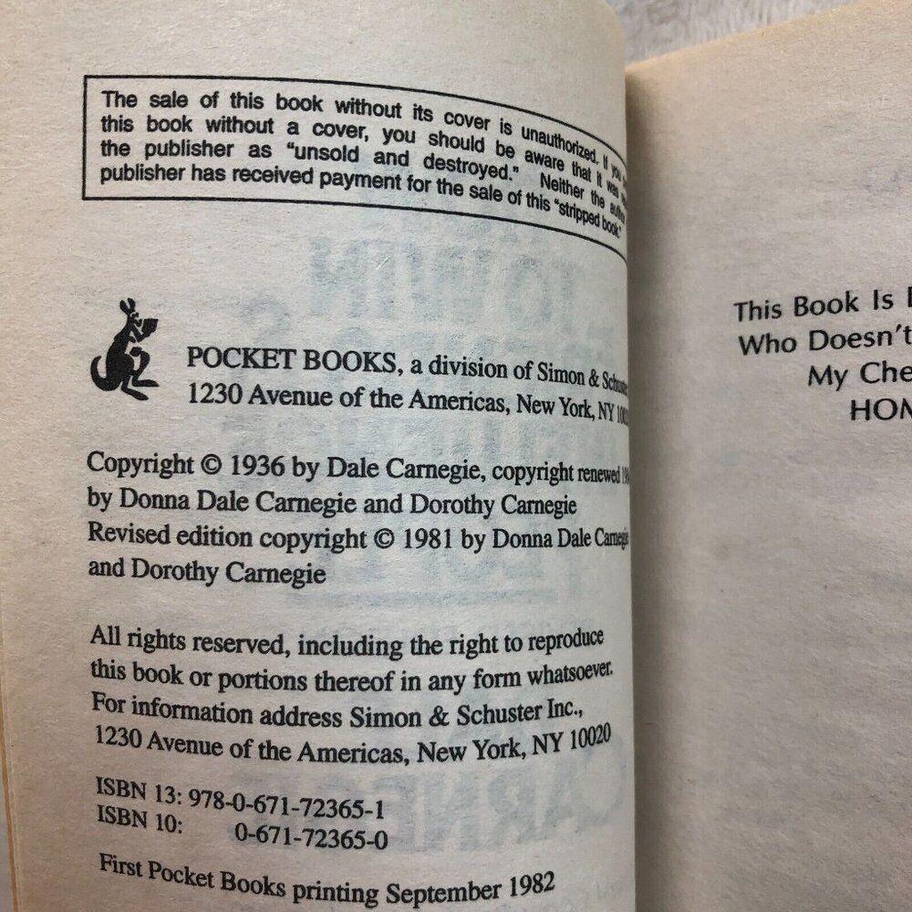 How to Win Friends & Influence People by Dale Carnegie Paperback Book - Picture 3 of 4